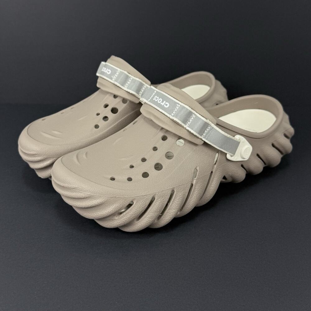 Crocs Echo Clog Tan Reflective Strap Unisex Men 8 / Women 10 New Without Box